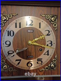 1955 Necor 31 Day Pendulum & Chime Wall Clock Chime On Hr, & 1/2hr In Great Cond