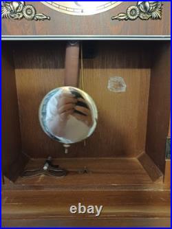 1955 Necor 31 Day Pendulum & Chime Wall Clock Chime On Hr, & 1/2hr In Great Cond