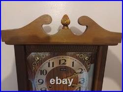 1955 Necor 31 Day Pendulum & Chime Wall Clock Chime On Hr, & 1/2hr In Great Cond