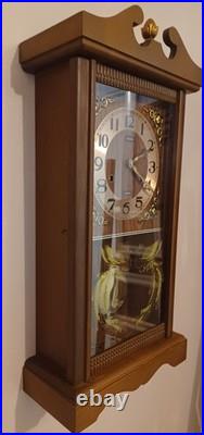 1955 Necor 31 Day Pendulum & Chime Wall Clock Chime On Hr, & 1/2hr In Great Cond