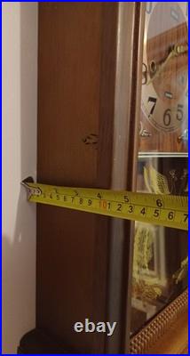 1955 Necor 31 Day Pendulum & Chime Wall Clock Chime On Hr, & 1/2hr In Great Cond