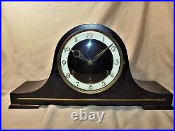 1958 Hermle Stepney 8-Day Westminster Chime Tambour Mantel Clock Clean Working