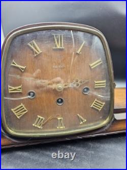 1960s German Hermle Westminster Chiming Mantel Clock Vtg