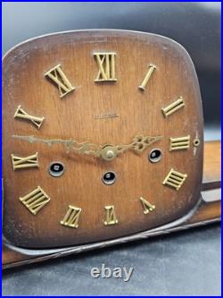 1960s German Hermle Westminster Chiming Mantel Clock Vtg