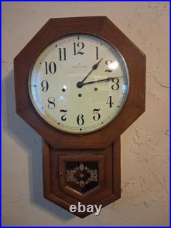 1970's Hamilton HeadMaster Key Wound Westminster Chime Regulator Wall Clock