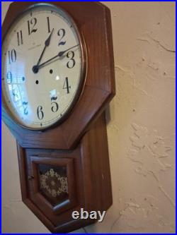1970's Hamilton HeadMaster Key Wound Westminster Chime Regulator Wall Clock