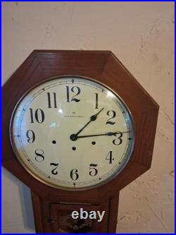 1970's Hamilton HeadMaster Key Wound Westminster Chime Regulator Wall Clock