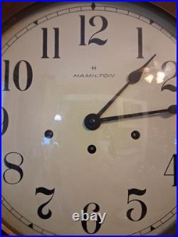 1970's Hamilton HeadMaster Key Wound Westminster Chime Regulator Wall Clock