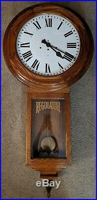 1977 Gazo Old Town Pendulum Regulator Wall Clock Westminster Chimes Solid Oak