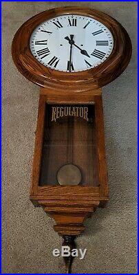 1977 Gazo Old Town Pendulum Regulator Wall Clock Westminster Chimes Solid Oak