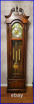 1980, Howard Miller Zeeland Grandfather Clock Westminster Chime, Walnut Case