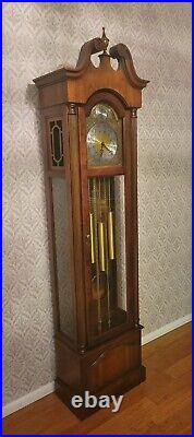 1980, Howard Miller Zeeland Grandfather Clock Westminster Chime, Walnut Case