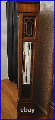 1980, Howard Miller Zeeland Grandfather Clock Westminster Chime, Walnut Case