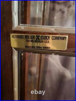 1980, Howard Miller Zeeland Grandfather Clock Westminster Chime, Walnut Case