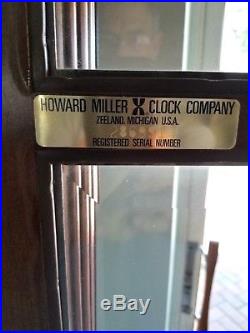 1982 Howard Miller Grandfather Clock #610-199 Heritage Westminster Chimes
