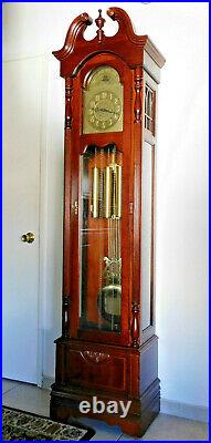 1990 Ridgeway Liberty Grandfather Clock, Moon Phase, Westminster Chime, Vgc