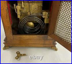 19th c German Bracket Clock with Westminster Chime circa 1880