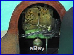 25 Gustav Becker Mahogany Mantle Clock Westminster Chime Runs & Chimes Great