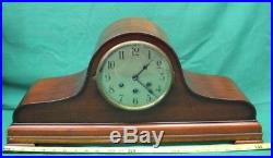 25 Gustav Becker Mahogany Mantle Clock Westminster Chime Runs & Chimes Great