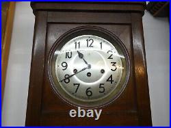 3C041 Junghans B21 Wall Clock Westminster CHIME-8 HAMMER-5 Gong-Geschliffeneglas