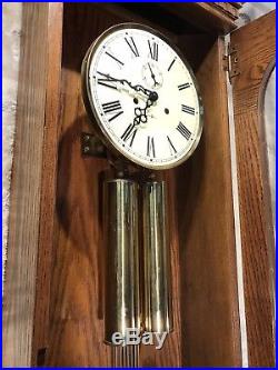 613-485 Howard Miller Westminster Chimes Pendulum & Brass Weigh Wall Clock Work