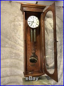 613-485 Howard Miller Westminster Chimes Pendulum & Brass Weigh Wall Clock Work