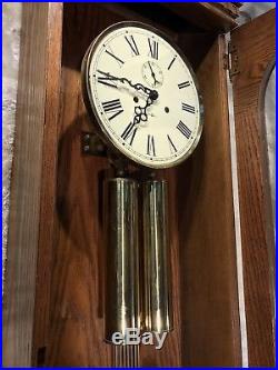 613-485 Howard Miller Westminster Chimes Pendulum & Brass Weigh Wall Clock Work