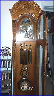 65Th Anniversary Howard Miller Moon Phase Grandfather Clock Westminster Chime