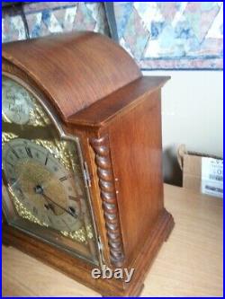 8 Day Oak Mantel Clock Westminster Chimes