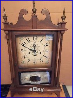 8 Day westminster chime New England clock Co. 17x28 Inches Tall