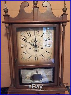 8 Day westminster chime New England clock Co. 17x28 Inches Tall