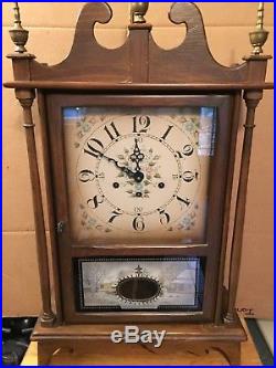 8 Day westminster chime New England clock Co. 17x28 Inches Tall