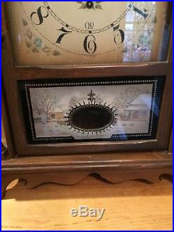 8 Day westminster chime New England clock Co. 17x28 Inches Tall