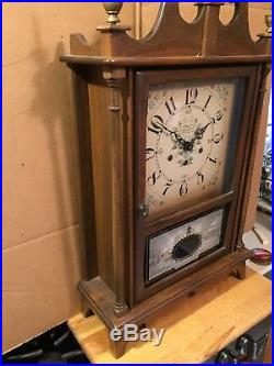 8 Day westminster chime New England clock Co. 17x28 Inches Tall