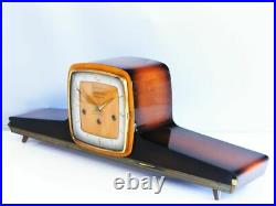 A Dream Later Art Deco Westminster Chiming Mantel Clock Hermle