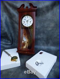 A Unused Mahogany Cased Woodford 8 Day Westminster Chime Wall Clock In Box