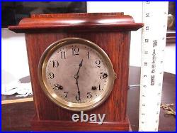 A beautiful 4 bell SONORA chime SETH THOMAS mantle clock runs missing glass