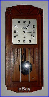 Alexandre French Wall Clock Westminster Chime 8 Day Regulator Working France