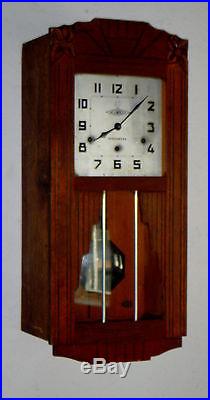 Alexandre French Wall Clock Westminster Chime 8 Day Regulator Working France