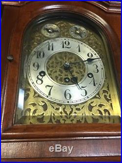 ANTIQUE 1890s JUNGHANS ASTOR 1/4 HOUR WESTMINSTER CHIME MANTLE CLOCK