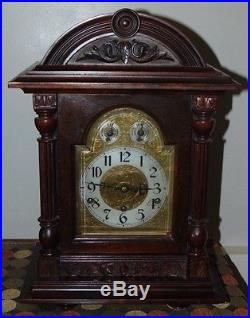 ANTIQUE GERMAN Clock WESTMINSTER CHIMES Bracket Clock KIENZLE Works
