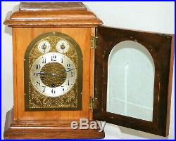 ANTIQUE GERMAN JUNGHANS 1914 LARGE BRACKET CLOCK With QUARTERLY WESTMINSTER CHIME