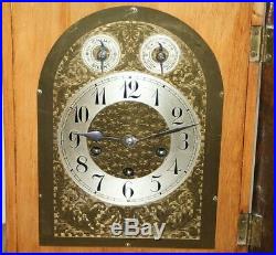 ANTIQUE GERMAN JUNGHANS 1914 LARGE BRACKET CLOCK With QUARTERLY WESTMINSTER CHIME