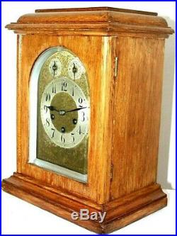 ANTIQUE GERMAN JUNGHANS 1914 LARGE BRACKET CLOCK With QUARTERLY WESTMINSTER CHIME