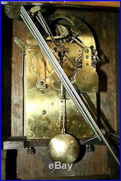 ANTIQUE GERMAN JUNGHANS 1914 LARGE BRACKET CLOCK With QUARTERLY WESTMINSTER CHIME