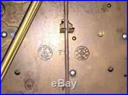 ANTIQUE GUSTAV BECKER MANTLE CLOCK MEDAILLE DOR FRANCE 5 Bar Westminster Chime