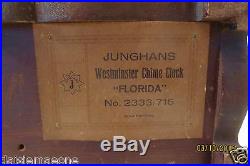 Antique Junghans Westminster Chime Clock Balance Wheel Two Jewels Wuerttemberg