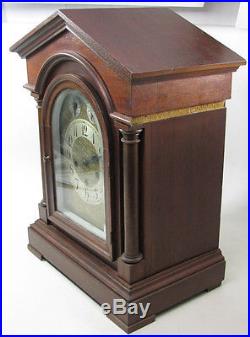 Antique Junghans Westminster Chime Walnut Mantel Parlor Clock