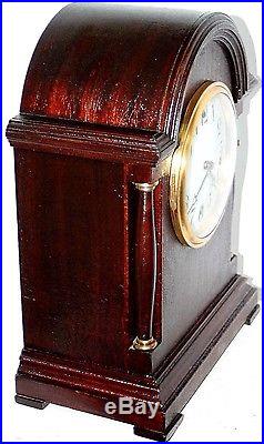 Antique Running Waterbury Chime No. 500 Huge Mahogany Westminster Bracket Clock