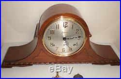 Antique Sessions Westminster Chime Clock, Lovely Red Mahogany Case, Runs Great